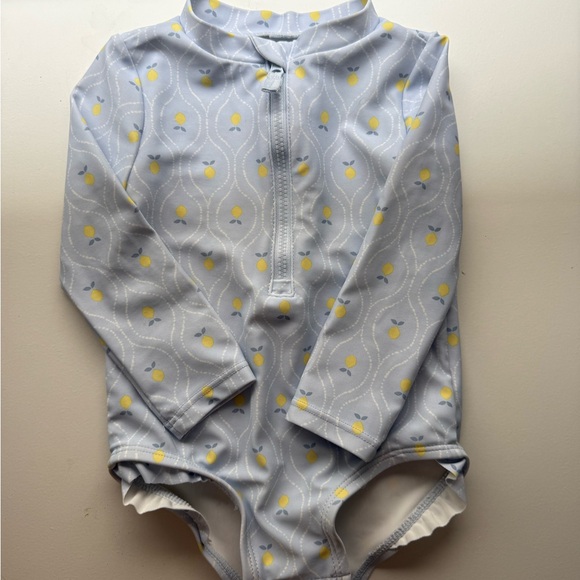 Carter's Light Blue and Yellow Patterned Bodysuit - Picture 1 of 3